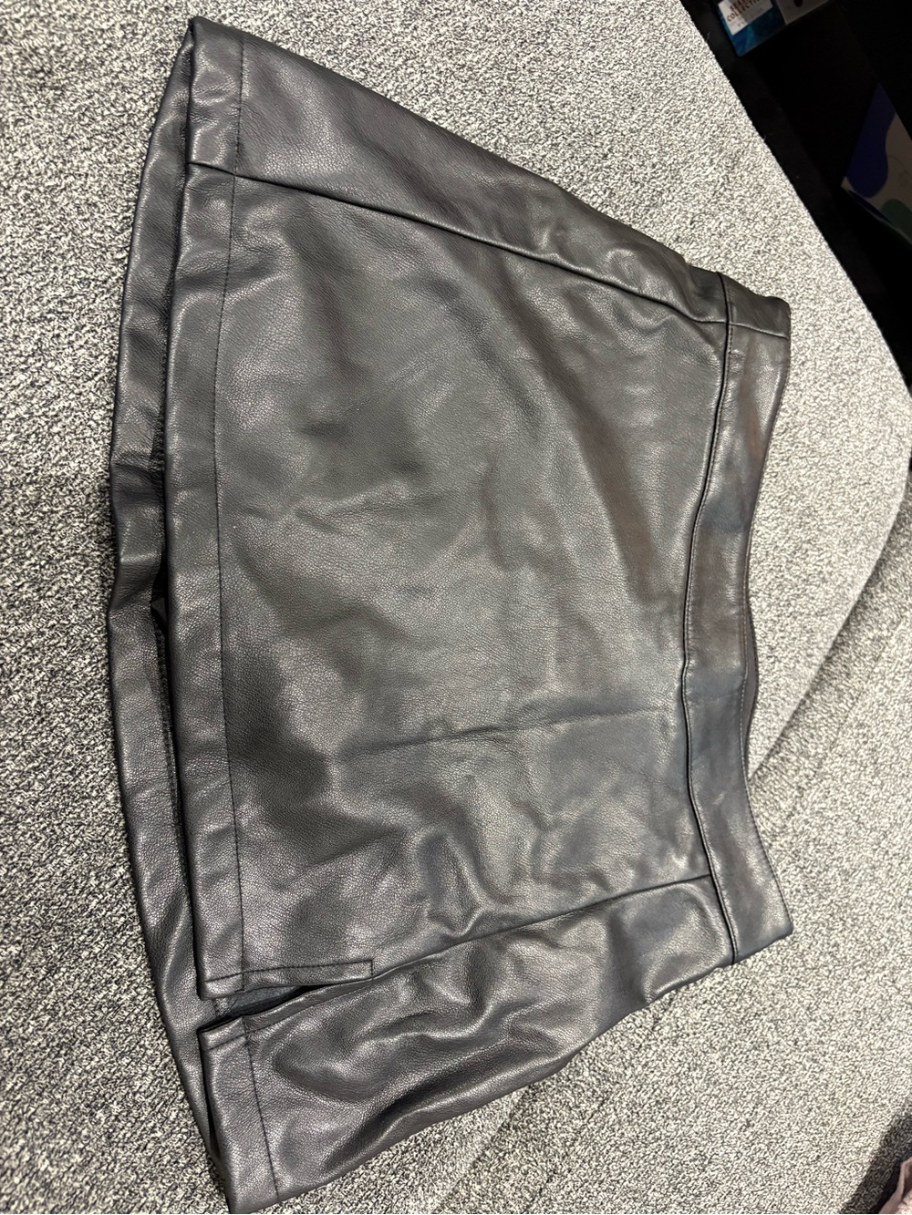GARAGE Black Faux Leather Mini Skirt